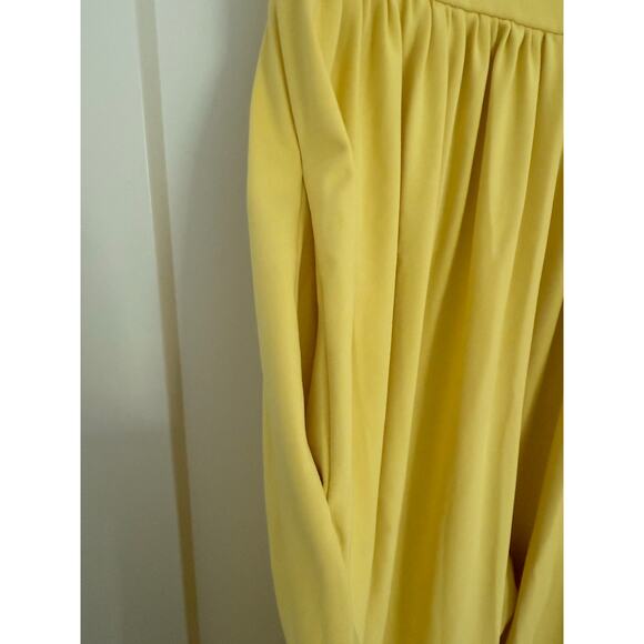 $198 New Susana Monaco Slip Top Jumpsuit - Lemon Zest - Small - Picture 8 of 11